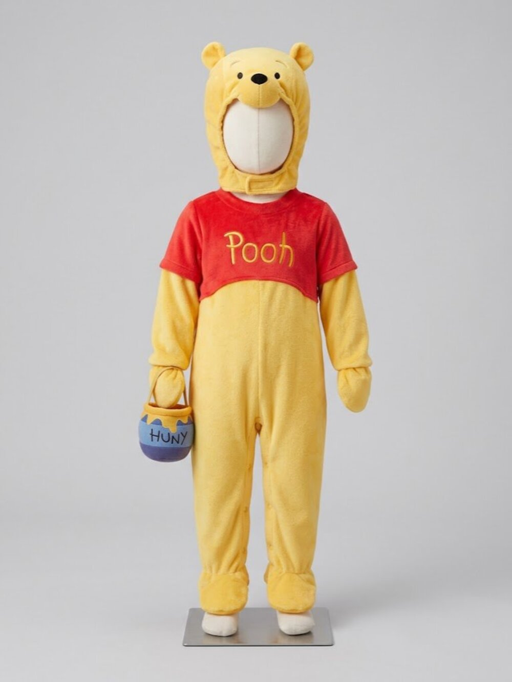 Disney Yellow & Red Winnie the Pooh Plush Hooded Kids Costume size 18-24 Months